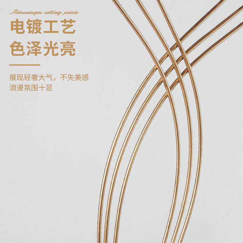 跨境婚庆道具电镀铁艺花架路引舞台签到处桌花器T台装饰落地花架