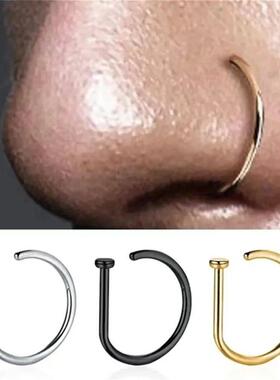 Women Men Fake Piering Nose Ring Earrings Fashion punk Non P