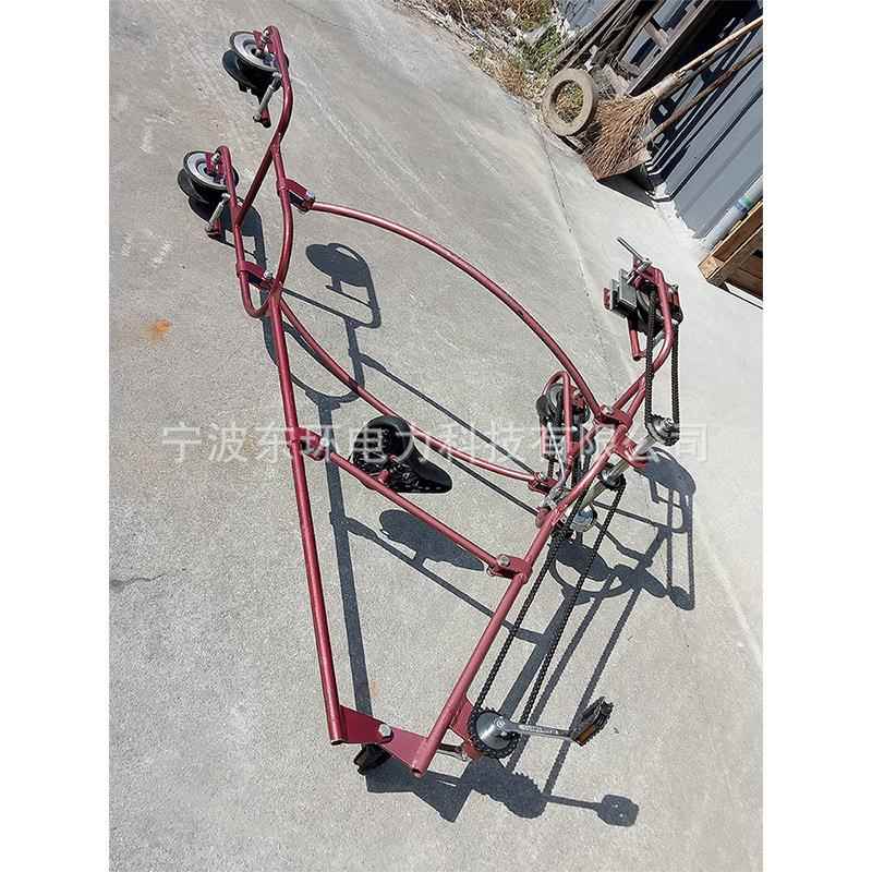 线简易手拉折FC1-1B叠脚自行车框式单线路检查车40mm电力检踏导线