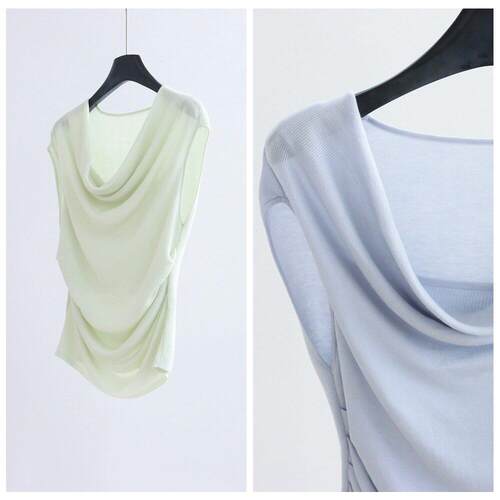 Womens Cowl Neck Tank Tops 2026 Summer Off The Shoulder