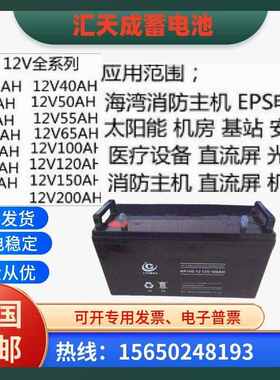 汇天成蓄电池NP12V7AH17AH24AH38AH65AH100AH150AH200AH直流屏UPS