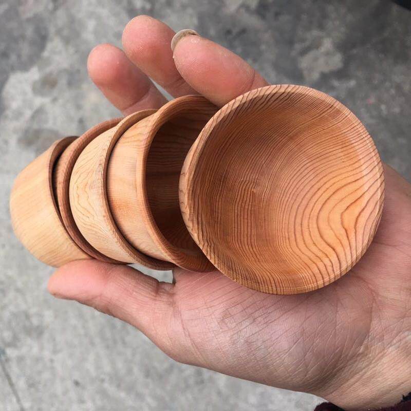 红豆杉木雕摆件茶楼禅意功夫茶杯茶具红木工艺品礼品茶杯