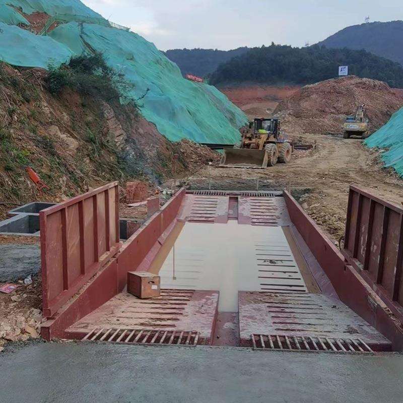 全自动工地移动洗轮机 红外线感应工程洗车槽 钢制移动洗车槽
