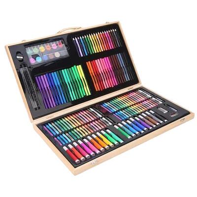 180 wooden box brush set Watercolor pen Children