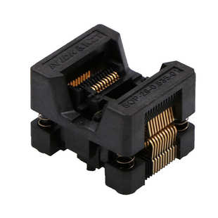 SSOP20(28)-0.635下压老化座 SSOP20烧录座150mil窄体间距0.635mm