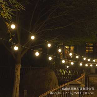 LED太阳能G50球泡灯串户外露营灯串庭院花园圣诞节婚礼灯泡装 饰灯