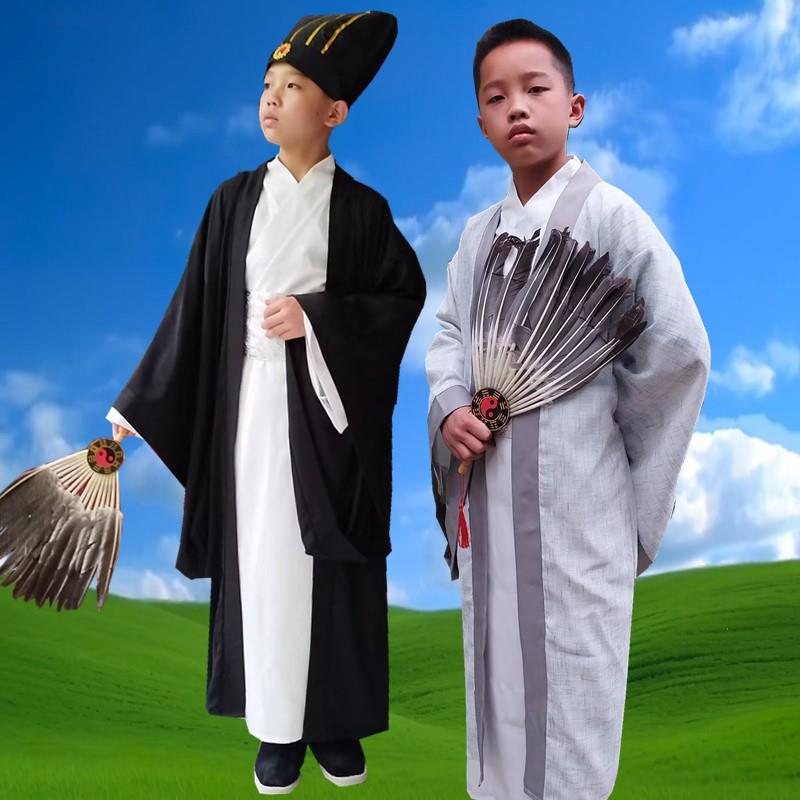草船借箭诸葛亮孔明刘备关羽演出汉服男女孩童服装学生课本剧古装