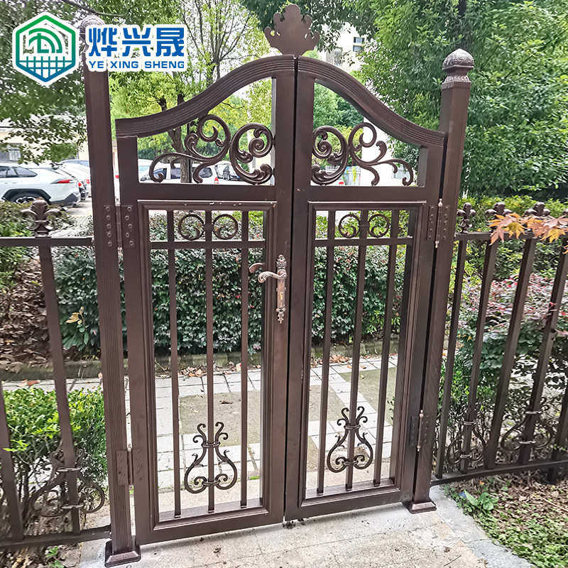 防盗门小区庭院护栏供应艺大门铁别墅护栏大门厂家定制 小区小区
