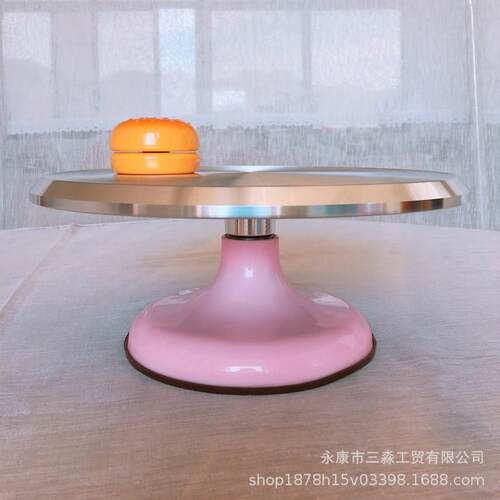 烘焙工具12寸铝合金蛋糕裱花转台防滑旋转裱花转盘31CM大盘面工具