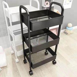 Kitchen storage rack bathroom Shelf Trolley iron shelves0