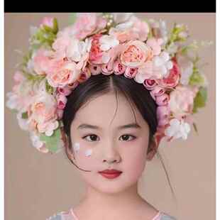 高档簪舞花入梦蹈古服典舞儿童出服花篮舞蹈道具女童幼演儿群舞表