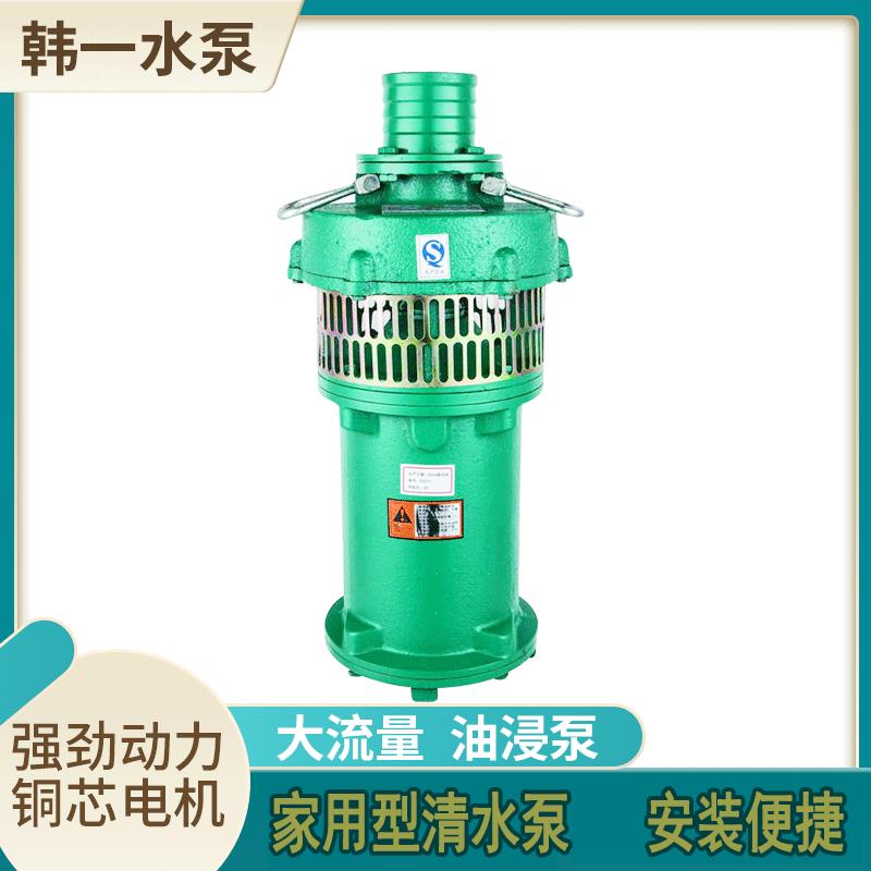 油浸泵铜芯电机380V高扬程潜水泵大流量农用灌溉抽水机取水潜水泵