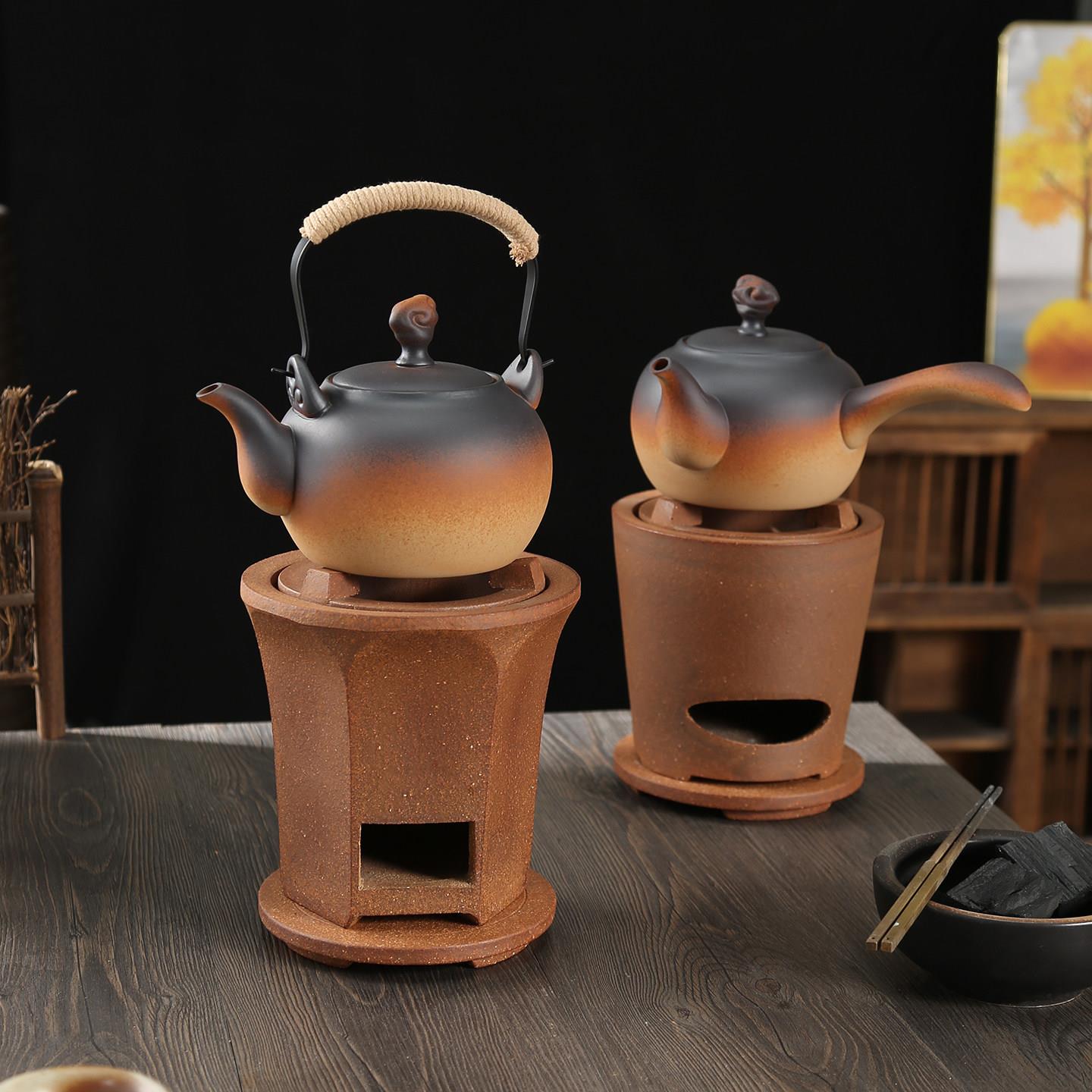 围炉煮茶炭炉家用陶壶碳火炉烧水茶壶小火炉茶具套组木炭煮茶炉子
