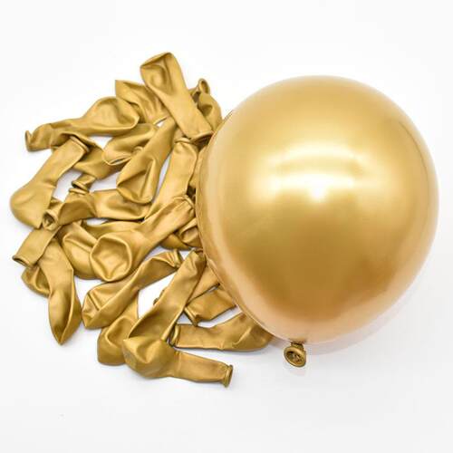 20/30/50pcs 5inch Chrome Metallic Latex Balloons Gold Silver