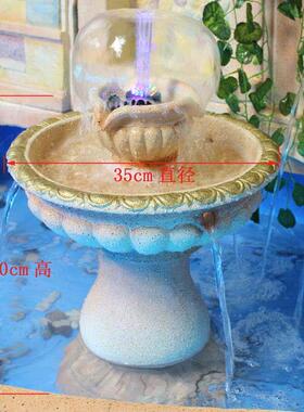 大型欧式假山流水喷泉阳台室内庭院客厅落地摆件养鱼池鱼缸办公室