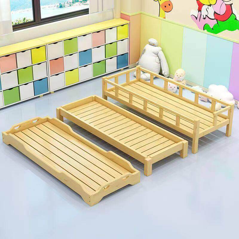 幼儿园床小学生午休午睡床儿童推拉木板床早教床叠叠床儿童床