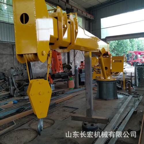 船用甲板吊机液压克令吊起重机液压码头船吊小型固定式液压起重机