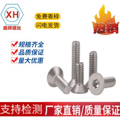 促销不锈钢316沉头内六角螺钉/DIN7991平头内六角螺丝M5M6M8