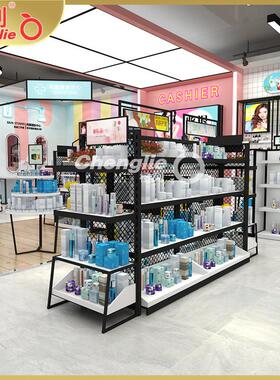 现货直发多层配套双面中岛展示架定制中岛展示柜便利店商品展示架