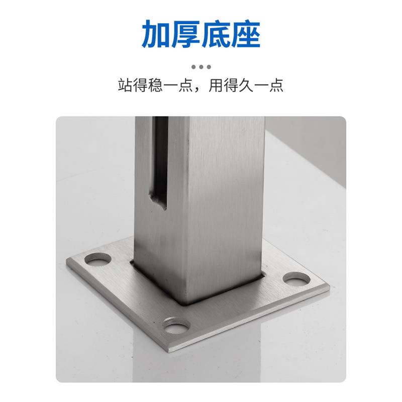 钢化玻璃阳台护栏不锈钢楼梯扶手卡槽立柱室内外家用露台围栏栏杆图片