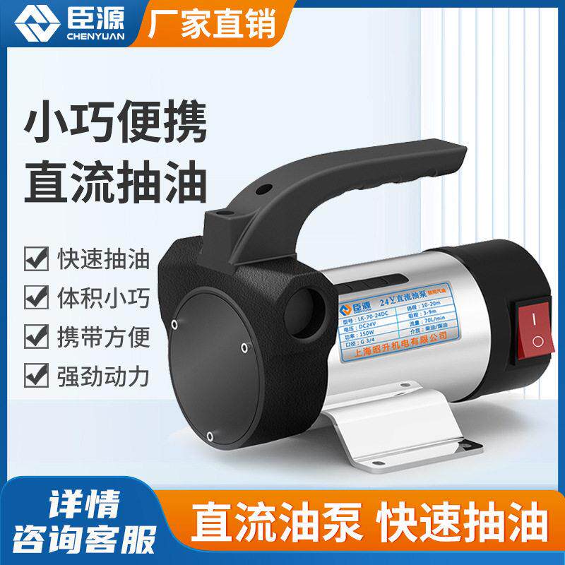 臣源电动油泵12V24V220V直流加油泵自吸泵手动抽油泵柴油泵自吸式
