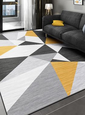 高档沙地毯客厅发茶几垫北欧极简高级房间卧地毯地家室用灰色毯大