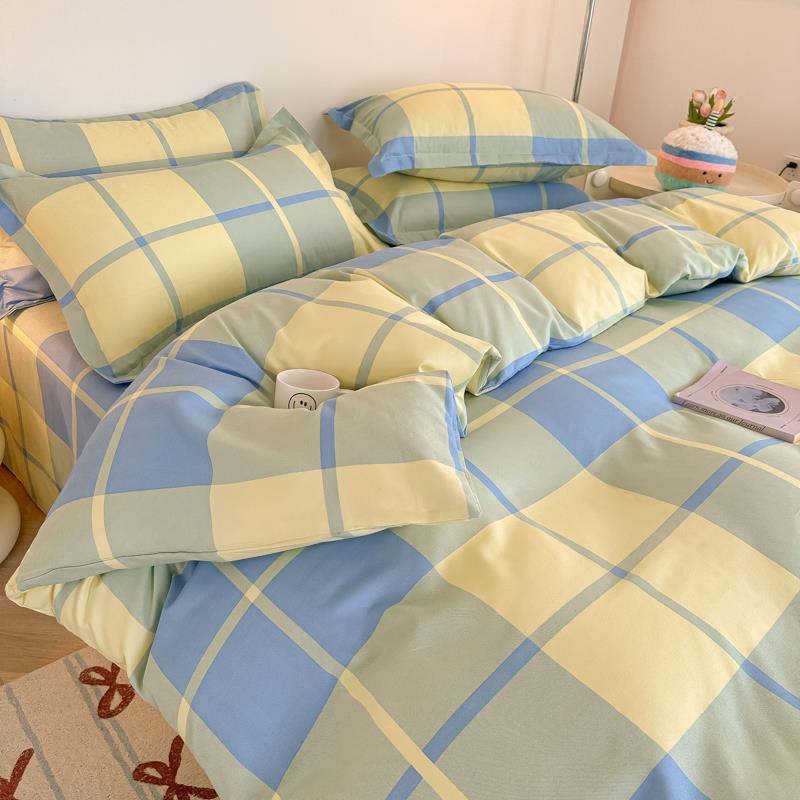 正品100%厚加斜磨毛四件套纯全亲肤床单棉被套床上纹用品