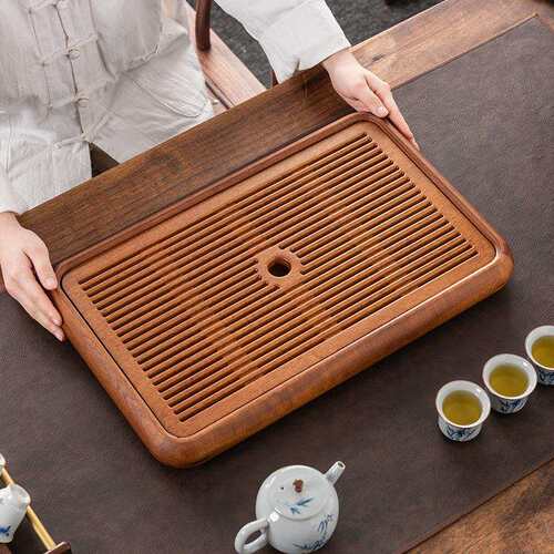 家用茶盘2024新款小型高端实木花梨木干泡茶台托盘客厅储水式茶海
