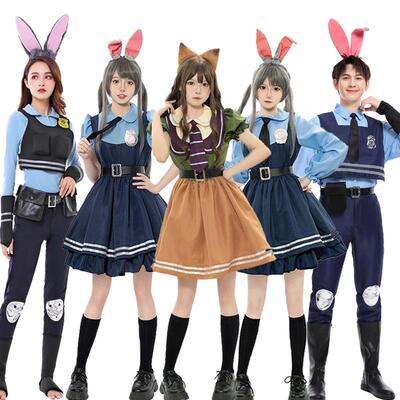 Rabbit Police Officer Costume, Adult Kids Family Matching