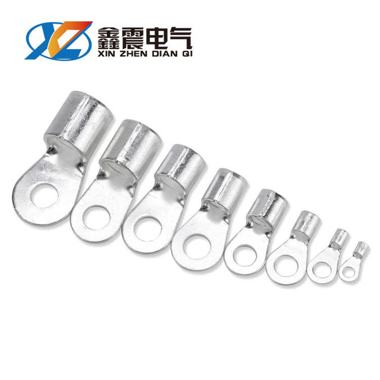 OT6-10冷压端子线耳鼻 黄铜镀银O型圆形铜鼻子 电线连接器端子鼻