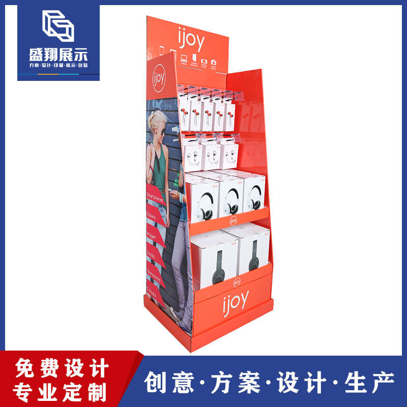 厂家数据线挂钩展示架 手机配件纸陈列架  耳机产品纸货架