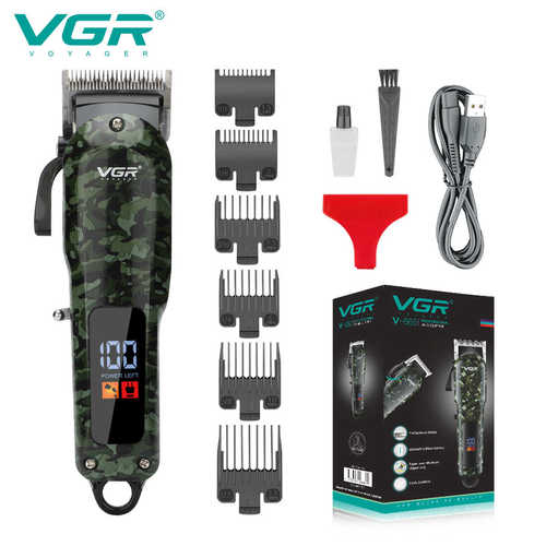 VGR665电动理发器发廊理发店液晶数显油头电推剪剃头专业电推子
