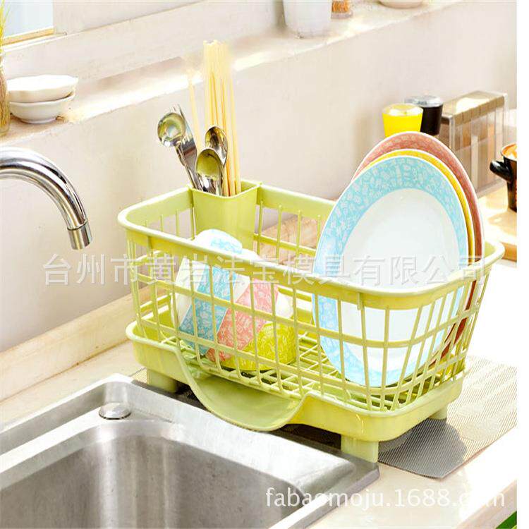 厨房沥水碗架收纳架塑料碗柜碗盘置物架放碗碟篮子收纳盒模具
