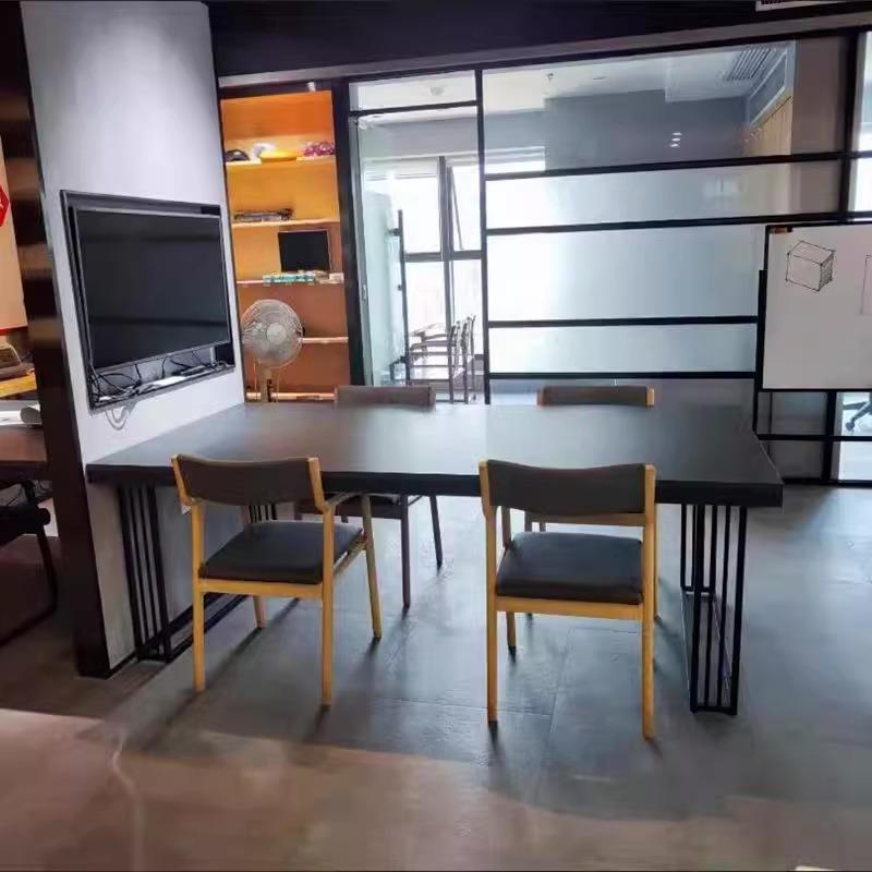 金属铁艺吧台腿餐厅餐桌架子办公桌大板会议桌桌腿加粗桌子脚可定