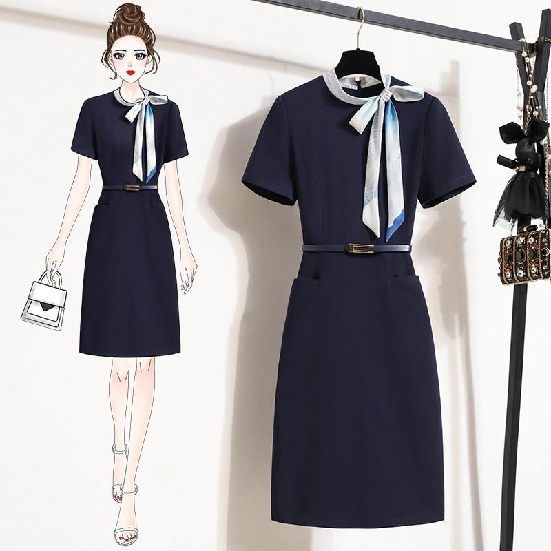 2025新款职业洋装女夏前台接待工作装美容师工作服高端会所制服