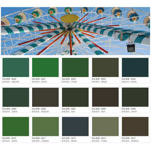 劳尔油漆RAL6000 汽车金属防腐防锈机械设备漆 RAL6009金属色系漆