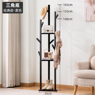 挂衣架落地式卧室衣帽架置物家用床头晚上放衣服神器简易衣柜开放