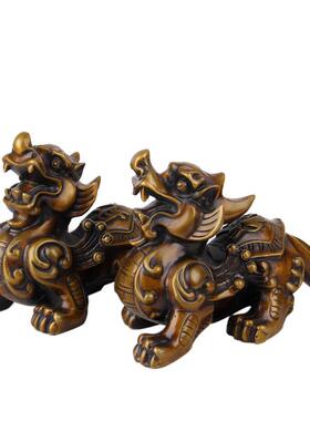铜貔貅摆件 铜财福貔貅摆件铜礼物摆设办公桌开业乔迁工艺礼品