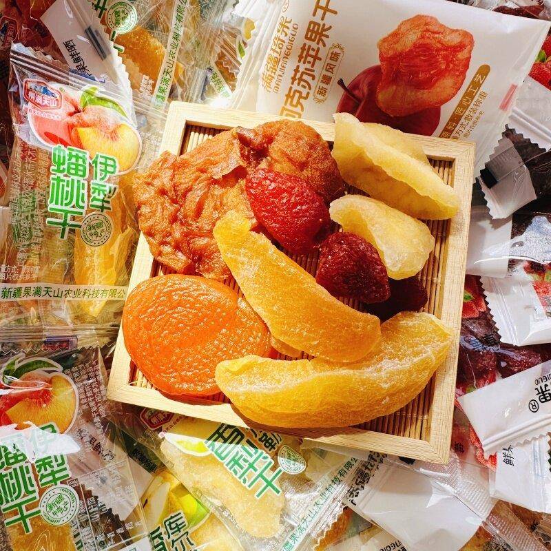 新疆包邮新疆特产混合果干果脯杏脯苹果干草莓干香梨干桃干零食伴图片