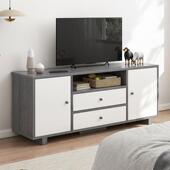 电视柜简约现代小户型落地2024新款 高级感电视柜收纳柜收纳柜一体