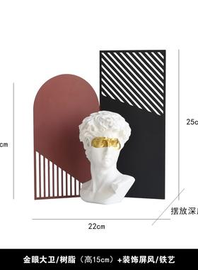 高档高级感奢摆件酒柜样板间客厅电饰视橱柜轻术高档艺摆设现代软