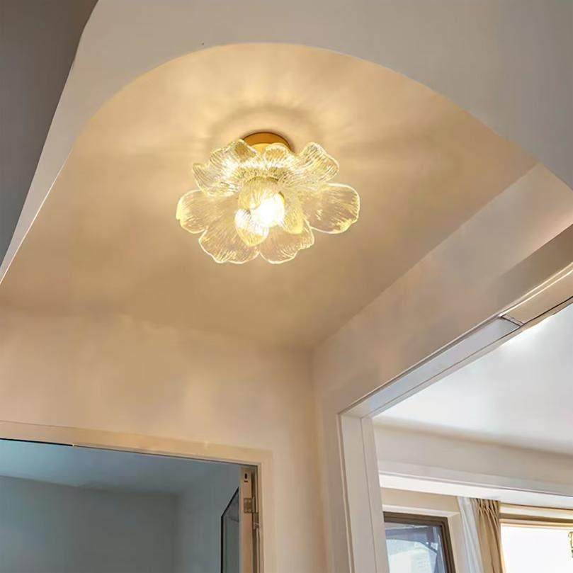 法式覆古花瓣走道灯走廊阳台灯楼梯衣帽间入户玄关吸顶灯具高级感