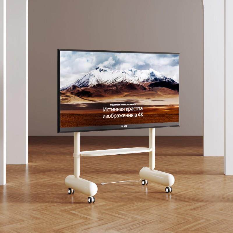 电视移动推车奶酪棒落地带轮子电视支架55/65/75/85寸立式电视柜