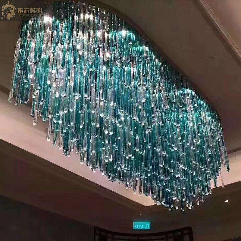 酒店中高端非标工程灯售楼部大堂创意鱼群吊灯商场沙盘水晶灯