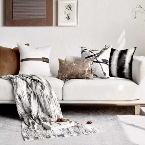 样板房抱枕轻奢简约现代软装沙发客厅靠垫方枕样板间酒店抱枕