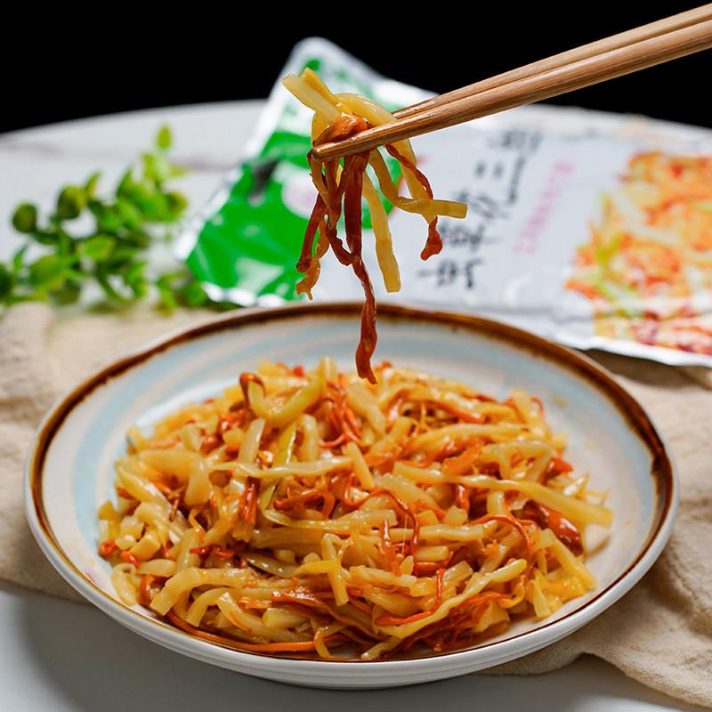 虫草花三丝凉菜脆笋小菜香笋新鲜即食早餐配粥下饭菜文鸿不辣微辣
