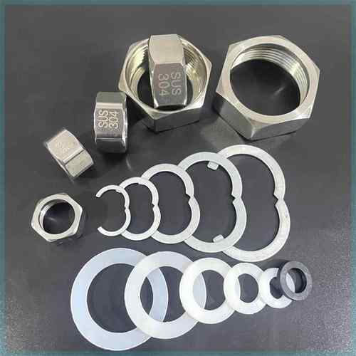 不锈钢波纹管专用螺帽4分6分1寸螺母 进水软管接头冷热水器管配件