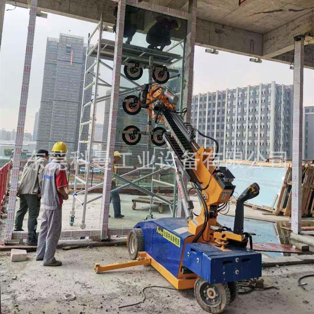 智能电动搬运幕墙玻璃真空吸盘车机吸石材翻转液压功能安装机械车