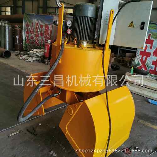 河道清淤3-10吨行车贝壳斗抓泥斗挖沙碎石贝壳抓斗销售