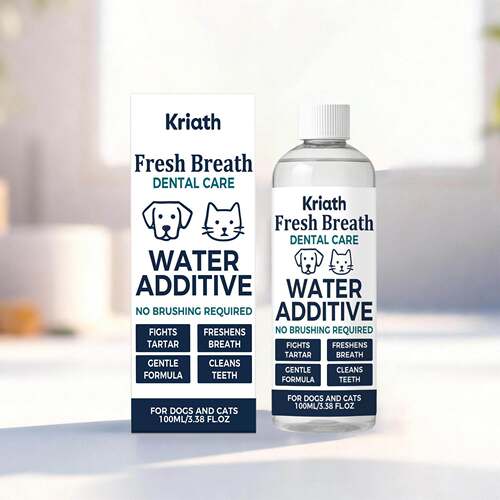 Kriath Pet Oral Rinse, a gentle and plant-based formula suit